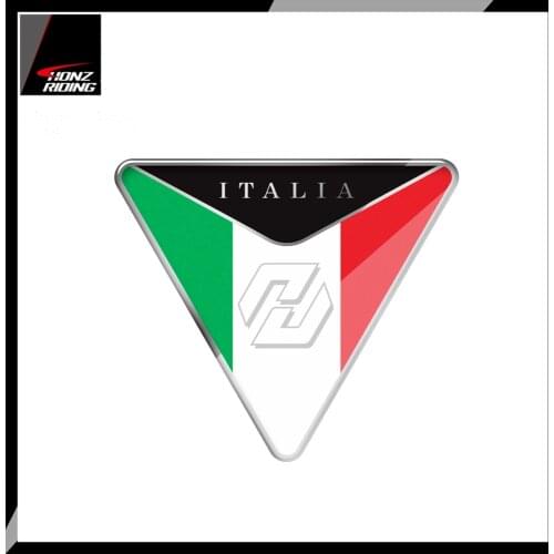 For Ducati Aprilia Piaggio Vespa Honda Yamaha Kawasaki Suzuki Decals 3D Motorcycle Decal Italy Flag Frame Sticker