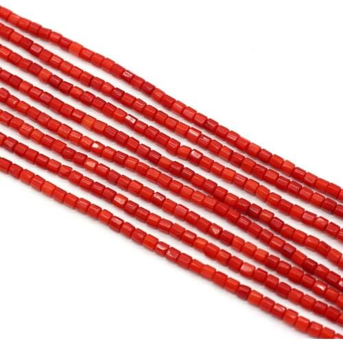 Natural Coral Beads Rectangle Shape Coral Loose Beads Necklace Accessories Charms for Jewelry Making Bracelet Earrings Gift