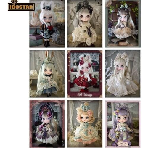 Full Round Drill 5D DIY Diamond Painting Cartoon girl 3D Embroidery Cross Stitch 5D Rhinestone Home Decor Gift