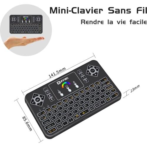 Q9 2.4GHz Wireless Backlit Air mouse Mini Keyboard IR Learning Touchpad Remote Control for Smart Android tv box