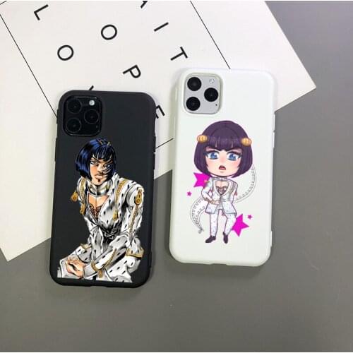 Japanese Anime JOJO bizarre adventure Black TPU silicone phone case for iPhone 12mini 8 7 Plus 11Pro 12pro Max XR XS Max SE2020