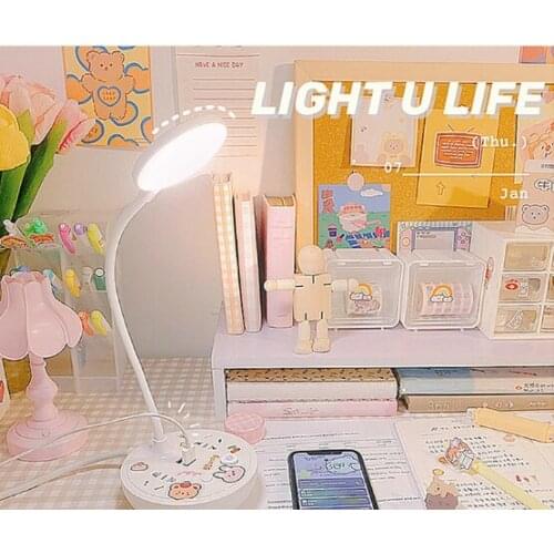 Learn dedicated USB charging eye protection desktop bedside socket desk lamp J03