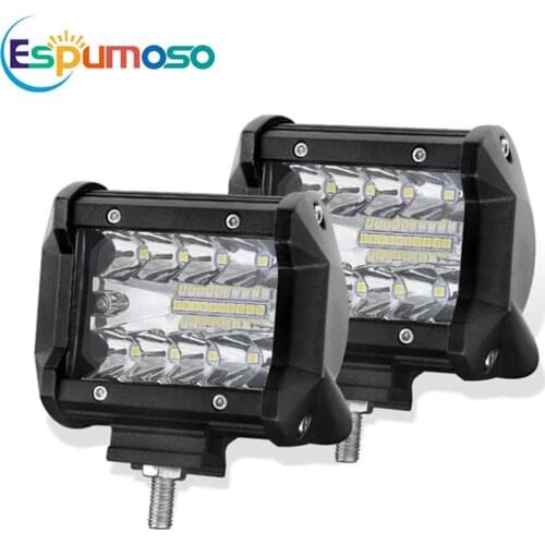 60W 4" Inch Led Work Light 20LED Spot Flood Beam for Work Driving Motorcycle Offroad Boat Car SUV Tractor Truck 12V 24V