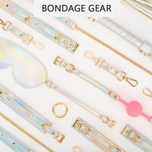 Binding Adult Toys Slave Fetish Sex Furniture SM Appealing Size Appealing Suit Sp Scattering Colorful Seven-piece Storage Bag