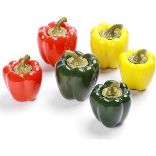 Pepper Shape Ceramic Tea Caddies Portable Travel Storage Tank Sealed Seasoning Can Candy Spice Jar Food Container Home Decor