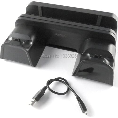 For PS4 Slim PRO Vertical Stand Cooling Fan Cooler Dual Controller Charger Charging Dock Station for Playstation 4 PS4 Accessori