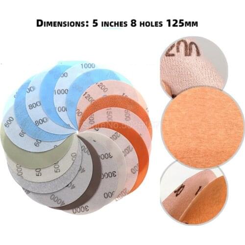 1PCS 5Inch 125mm Fv Film Superfine Sanding Discs 600~5000 Grit Soft Waterproof Sandpaper Wet/dry Polish Automotive Paint Disc