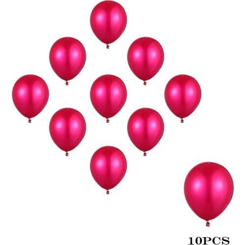10pcs 10inch Metal Color Latex Layer Double Balloons Happy Birthday Party Baby Shower Ballon Wedding Decor Supplies Air Globos