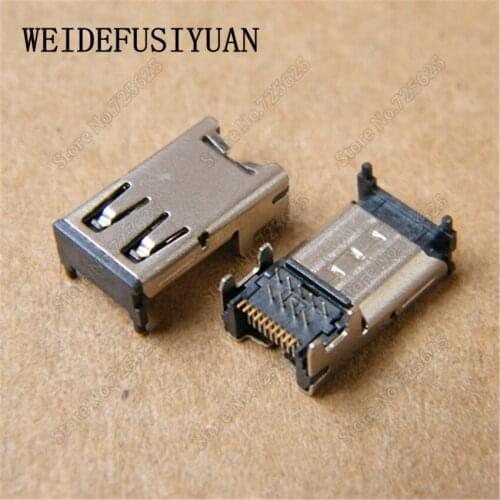 10pcs/lot 19P Micro HDMI Jack Connector for Asus Eee Pad K001 T100TA TF201 TF300T TF502T TF700T TF810C TX300CA