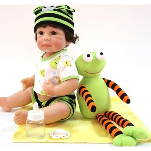 16inch 40cm Full Silicone Reborn Baby Doll Realistic bebe reborn menino bonecas children gift can bathe toys
