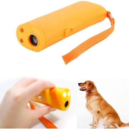 1 x 3 In 1 Dog Training Repeller Stop Barking LED Light Ultrasonic Anti Bark Device