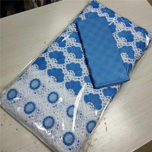 2.5+2.5yardWholesale Cotton African Lace Fabric Swiss Voile Purple Lace Fabric 2021 Nigerian Lace Fabrics Dry Lace With Stones