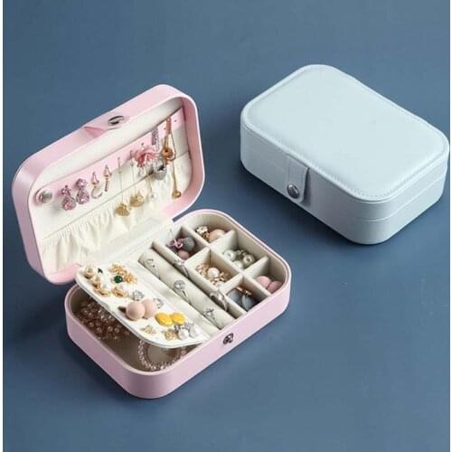 2020 Universal Jewelry Box Multi-function PU Leather Ring Display Case Lady Storage Box Display Travel Jewelry Case