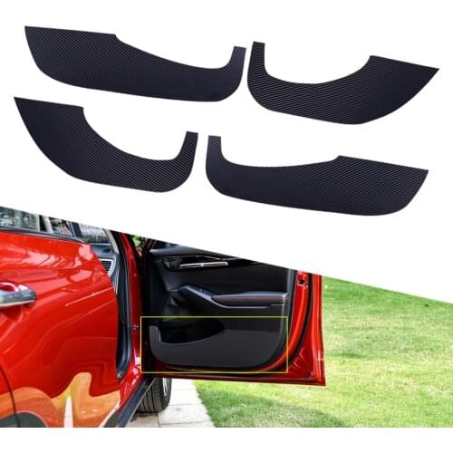 4pcs/Set Car Inner Door Anti-Kick Pad Cover Trim Fit for Kia Seltos 2020 2021 PU Leather