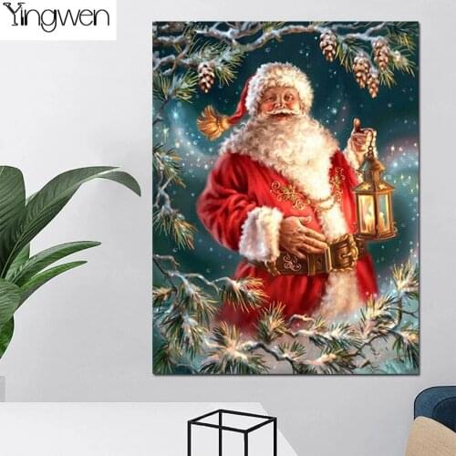 5D Diamond Painting Accessories Santa Claus Picture Full Rhinestones Embroidery Mosaic Christmas Gifts Wall Home Decor Figures