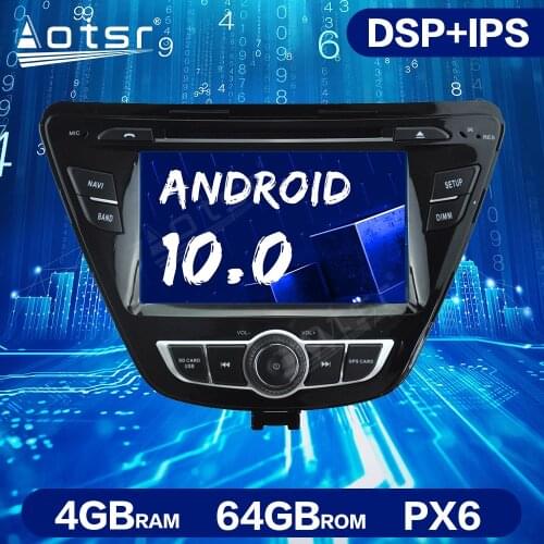 Car Radio Unit For Hyundai Elantra Avante 2014+ Android 10.0 GPS Navigation Screen 64GB Car Multimedia Stereo Player Head unit