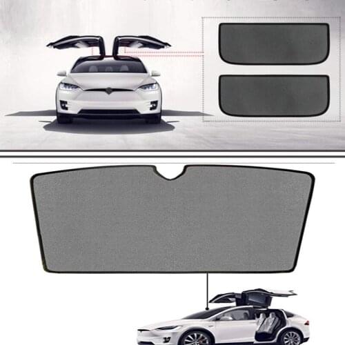 For Tesla Model X Front Sunroof Wing Sunshade Curtains Car Sunroof Sunshade