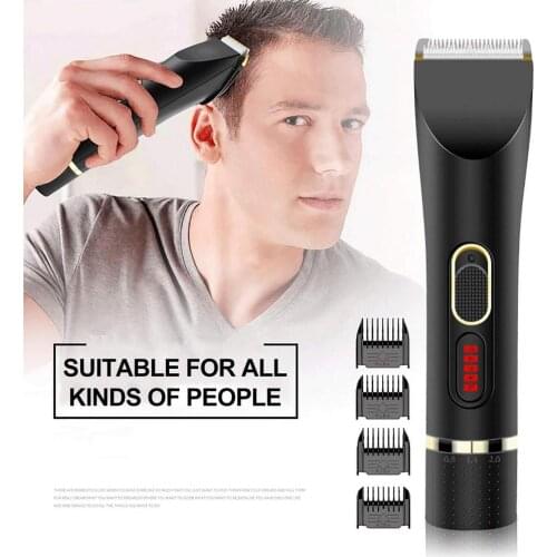 Electric Hair Clippers and Beard Trimmer Cordless 10W 5V LCD Multi-function Face Care Beard Hair Trimer Low Noise Clippers 5