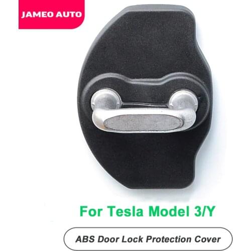 Jameo Auto for Tesla Model 3 Y 2020 2021 Car Door Lock Protector Cover Door Check Arm Protection Covers Accessories 6Pcs/Set