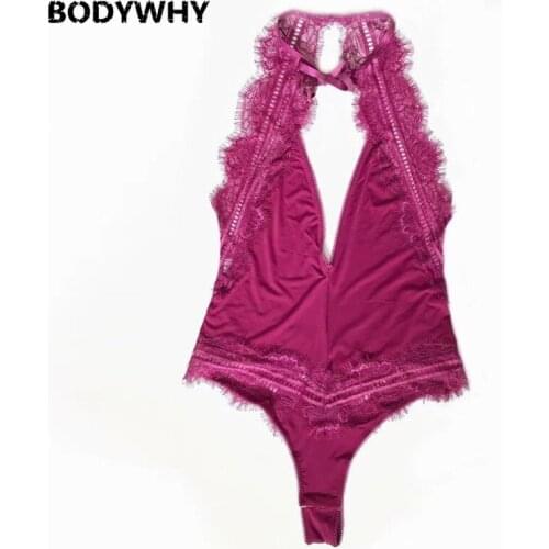 New Women Lingerie Set Lace Bra Slim Bodysuit Sexy Hollow Beauty Back Deep V Bra Set Lingerie Backless Bra Elegant Fashion