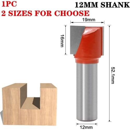 1pc 12mm Shank Cleaning Bottom Wood Router Bit Tungsten Carbide End Mill Woodworking Tools Milling Cutter Cheap Price