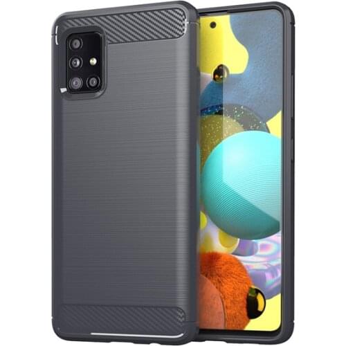 Carbon fiber Case for Samsung Galaxy A31 A51 A515F Soft Bumper Shockproof Cover for Samsung A51 5G A516 A31 A315F A315