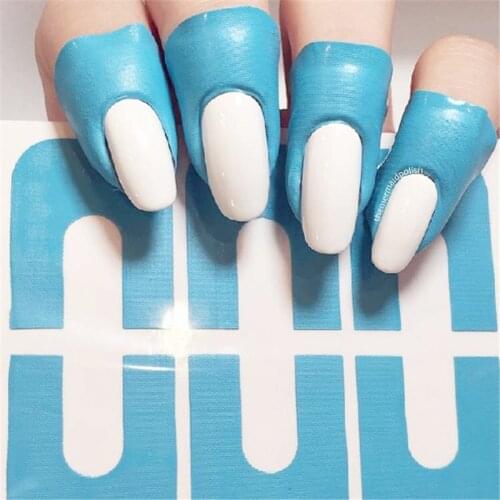 Stripping Tape Anti-splash Protection Nails Creative U-shaped Fingerprint Stickers Finger Skin Protection Nail Polish Stickers