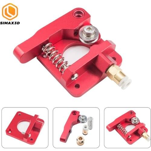 Left Hand Aluminum Mk8 Extruder RepRap 1.75mm Dual Gear 3D Parts Drive Feed Double Pulley for Extruder Ender 3 CR10 CR-10S PRO
