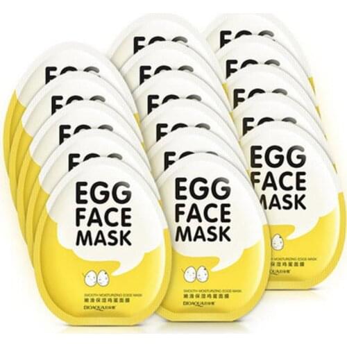 BIOAQUA Egg Facial Mask Smooth Moisturizing Face Mask Oil Control Shrink Pores Whitening Brighten Wrapped Mask Skin Care