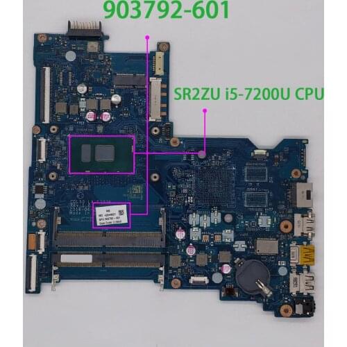 For HP Notebook 15-AY Series 903792-001 903792-601 UMA SR2ZU I5-7200U CPU CDL50 LA-D707P Laptop Motherboard Tested