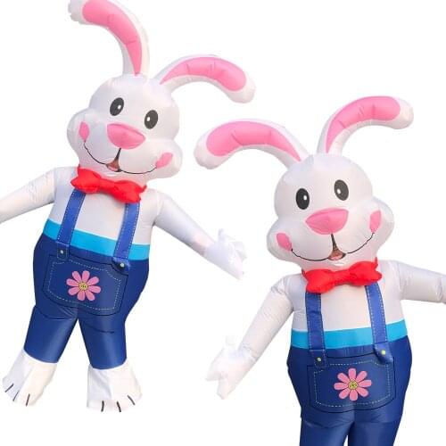 Adult cute rabbit inflatable costume Halloween for men and women party Easter Christmas stage performance cosplay costume
