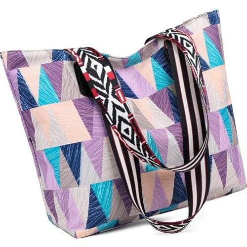 2021 New Oxford Cloth Women Handbag Fashion Womens Bag Printing Large Capacity Lady Shoulder Bag Female Tote Shopper Bags