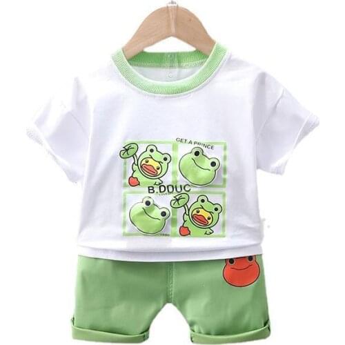 New Summer Baby Girl Clothes Cute Children Boys Cartoon T-Shirt Shorts 2Pcs/Sets Toddler Casual Costume Outfits Kids Tracksuits