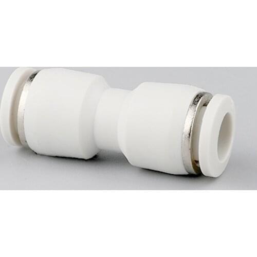 White Cap Fit 4/6/8/10/12/16mm OD Tube Reducing/Euqal Coupler Pneumatic Push In Connector Quick Release Air Fitting