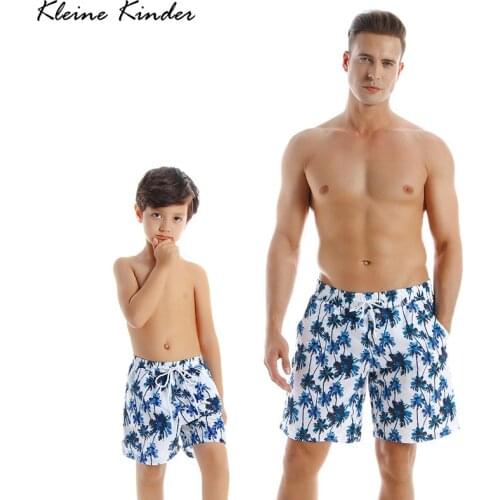 Father Son Beach Shorts Mens Swimming Trunks Swimsuit Boy Family Match Male Boys Swimwear Parent-child Bathing Suit Beachwear
