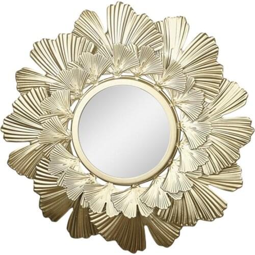 Hanging Wall Mirror Round Decorative Wall Mirror Embossed Wall Hanging Mirror for Living Room Bedroom Office