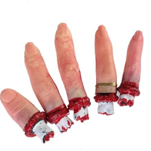 Realistic Life Size Bloody SEVERED FINGERS Body Parts Halloween Party Decor