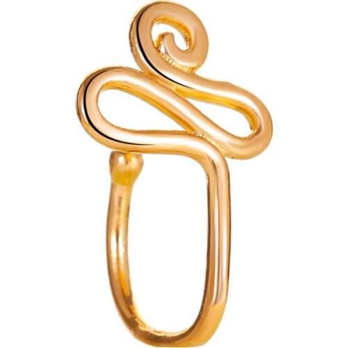 Adjustable Fake Nose Ring,Tribal Nose Cuff, No Piercing Nose Jewelry Clip On Pierce-less Ear Tragus Conch Cuff Fake Piercing