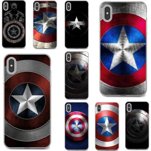 For Xiaomi poco X3 nfc F2 Pro M3 Mi 5X 6X Max Mix 1 2 2S 3 Mi5 Mi6 Mi3 Mi4 Silicone Bag Case Captain-America-Shield