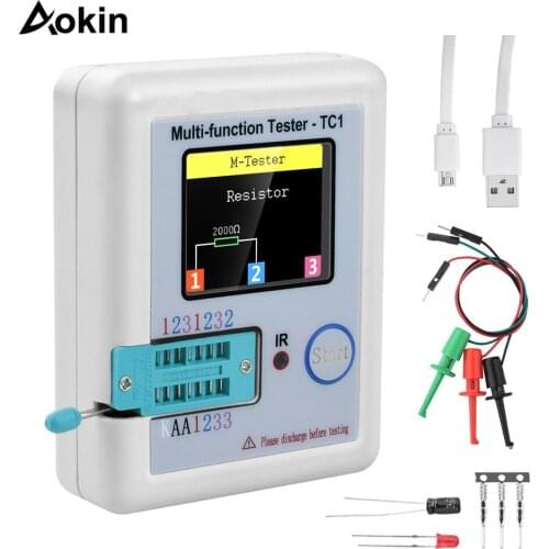 Transistor Tester 1.8 inch Display Multi-function LCR-TC1 Tester Detector for Diode Triode Capacitor Resistor NPN PNP