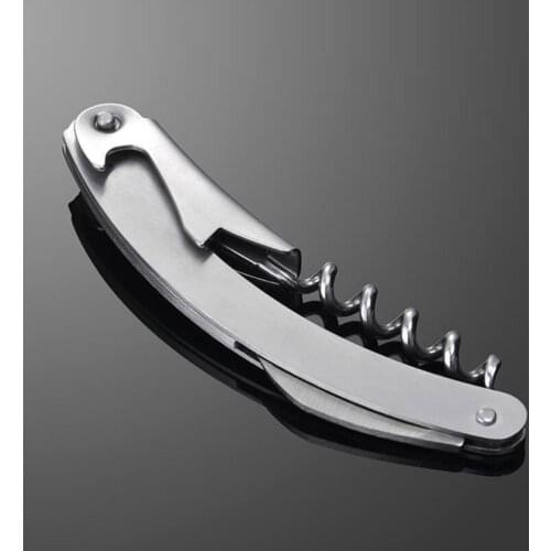 High quality 100pcs Stainless Corkscrew Hinged Waiters Wine Bottle Opener Foil Cutte Tool Free Shipping LX4332