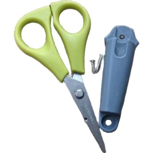 Scissors fishing Portablefixed on box Line Cutter Professional Use Accessories Gear Fishing Tackle colorful 1/3pcs/lot