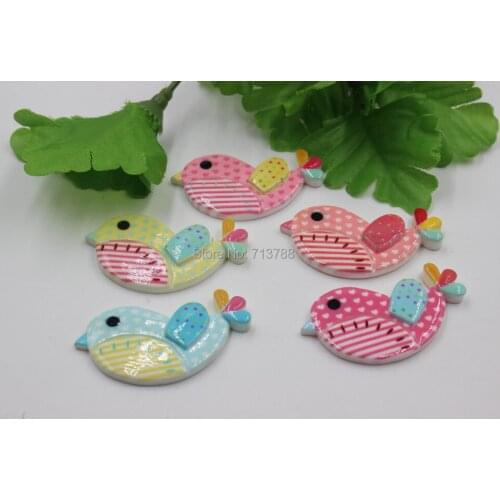 15pcs/lot flat back resin resin birds ,DIY resin craft accessories fashion resin cabochons
