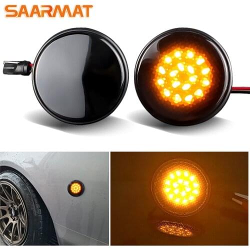 2PCS No error Smoke Lens mudguard indicator light LED Side Marker Indicator Repeater Indicator Light for Mazda MX-5 Mk1 Mk2 Mk3