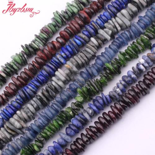 2x10-4x12mm Freeform Diopside,Kyanite,Lapis Tiger,Garnet Natural Stone Beads For Necklace DIY Jewelry Making 15" Free Shipping