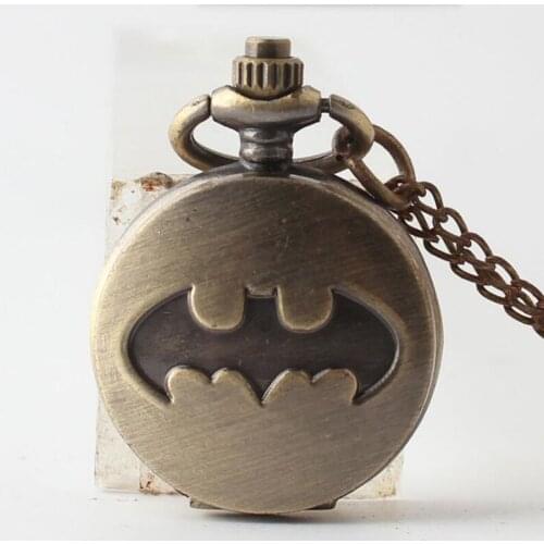 3071)steampunk Halloween Style Bronze Pocket Watch Necklace, small size 12 pcs/lot Halloween Christmas gift