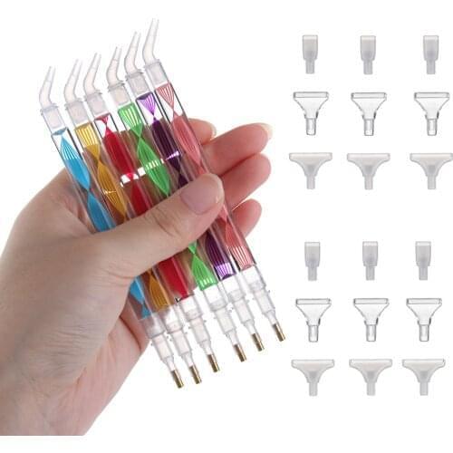 5D Diamond Painting Pen Elbow Replaced Crystal Spiral Flower Handle Point Drill Pen Resin Cross Stitch DIY Crafts Sewing Supplie