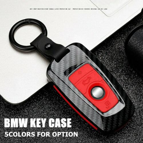 Carbon Fiber ABS Remote Key Holder Cover Case FOB For BMW X1 2 3 5 7 Series F10 F11 F12 F18 F20 F21 F30 F31 F34 F35 F80