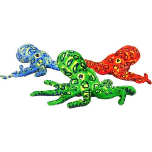 35cm Childrens Toys Realistic Blue-ringed Octopus Soft Plush Animals Stuffed Toys Ocean Fish Dolls Toy Boys Girls Birthday Gift