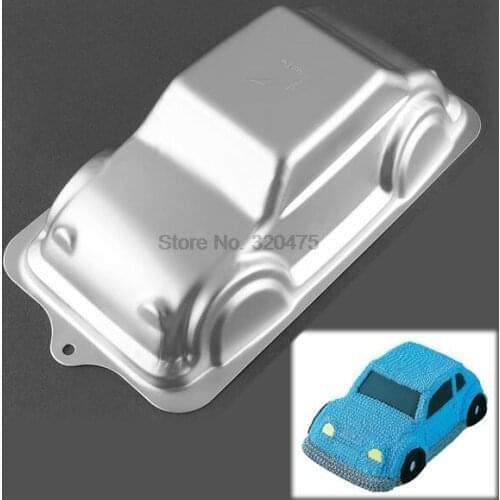 By dhl or ems 200pcs 3D Aluminum Alloy Car Shaped Cake Pan Tin Fondant Cutter Decorating Mould Mold Bakeware